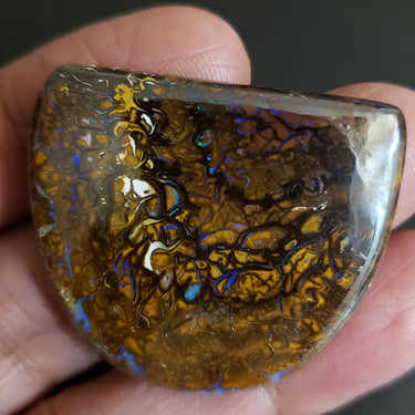 Natural Boulder Opal Cabochon. Size- approx. 39x34mm